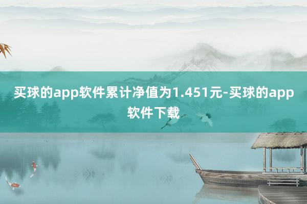 买球的app软件累计净值为1.451元-买球的app软件下载