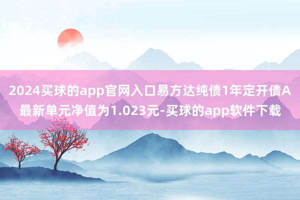 2024买球的app官网入口易方达纯债1年定开债A最新单元净值为1.023元-买球的app软件下载