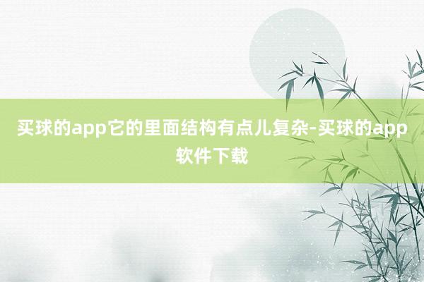 买球的app它的里面结构有点儿复杂-买球的app软件下载