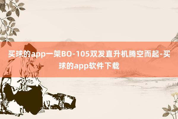 买球的app一架BO-105双发直升机腾空而起-买球的app软件下载