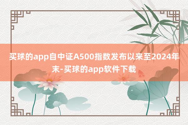 买球的app　　自中证A500指数发布以来至2024年末-买球的app软件下载