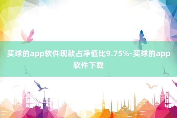 买球的app软件现款占净值比9.75%-买球的app软件下载